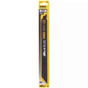 DeWALT DT2409L-QZ 14/18 TPI 2 x 5 Piece Metal Cutting Life Recip Blade, 305mm
