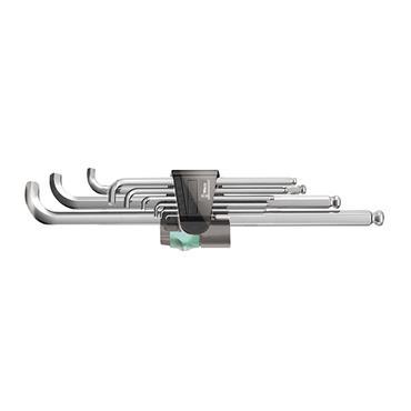 Wera 073594 9 Piece Hex-Plus Chrome-Plated Metric L-Key Set