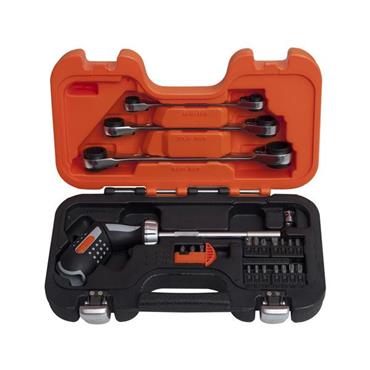 Bahco 808050P-25 25 Piece Pistol Grip Ratcheting Screwdriver Set