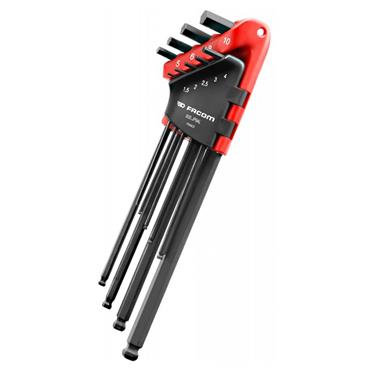 Facom 83S.JP9AL 9 Piece L Shape Long Arm Metric Hex Key Set