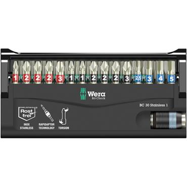 Wera 071109 30 Piece Stainless 1 Bit Check Set, 05071109001