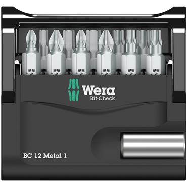 Wera 05057424001 Bit-Check 12 Metal 1 General Purpose Bit Set