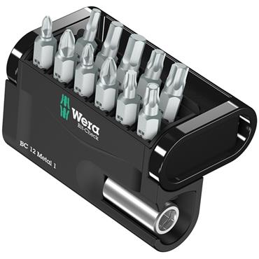 Wera 05057424001 Bit-Check 12 Metal 1 General Purpose Bit Set