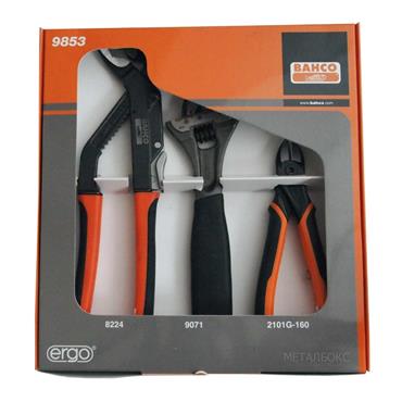 Bahco 9853 3 Piece Alloy Steel Plier and Wrench Set