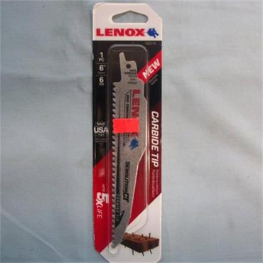 LENOX 1832143 229mm x 22mm x 1.3mm Demolition Carbide Tipped Reciprocating Saw Blade