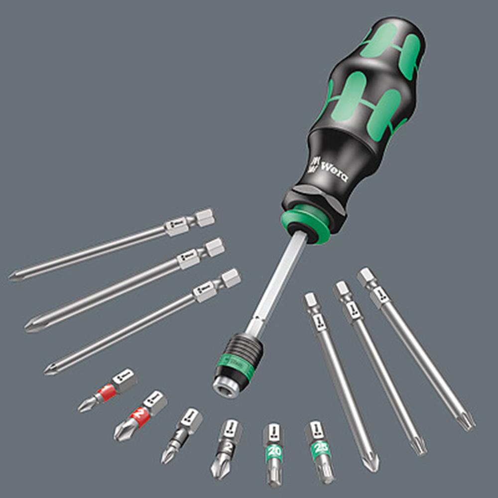 Wera 05051017001 13 Piece Mixed Interchangeable Screwdriver Blades Set