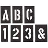CH Hanson 152mm/ 6" 46 Piece Plastic Interlocking Stencil Set 10198 