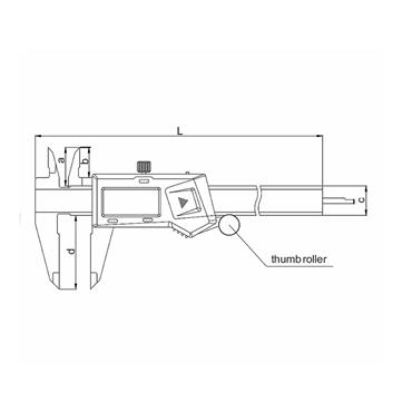 INSIZE 1108-150 Digital Calipers, 0-150mm/0-6"