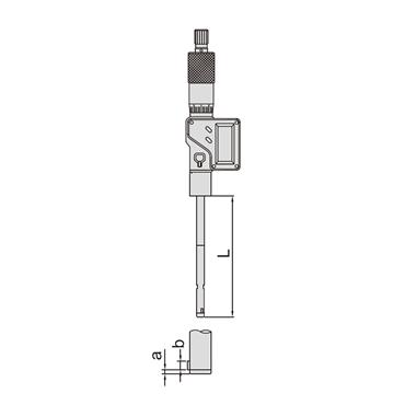 INSIZE 3127-12 Digital Three Point Internal Bore Micrometer, Range: 10-12mm 0.39-0.47"