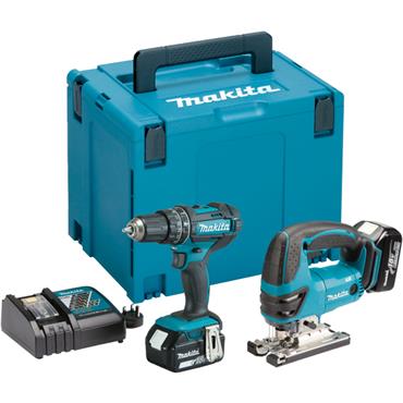 Makita DLX2134TJ LXT 18 Volt Cordless Twin Kit, 2 x 5.0Ah Batteries