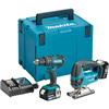 Makita DLX2134TJ LXT 18 Volt Cordless Twin Kit, 2 x 5.0Ah Batteries