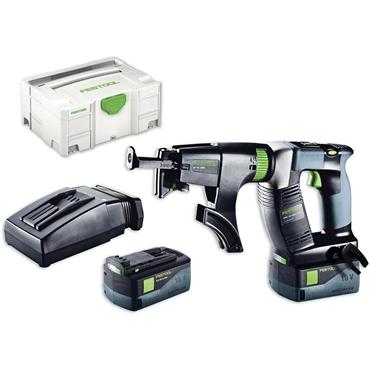 Festool 576503 DWC 18-4500 HPC 18 Volt Cordless Drywall Screwdriver, 2 x 4.0Ah Batteries