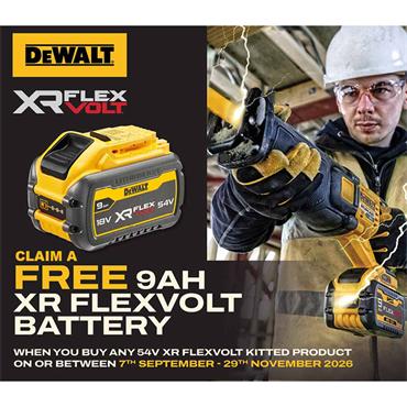 DeWALT DCS777T2 54 Volt XR Flexvolt Cordless Mitre Saw,  2 x 6.0Ah Batteries