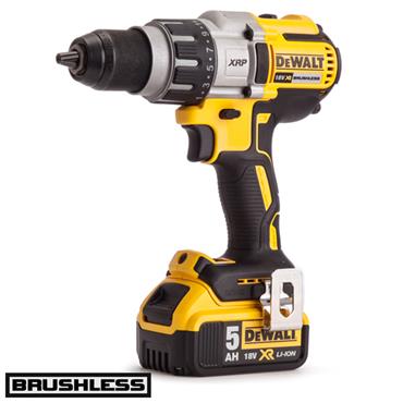 DeWALT DCD991P2 18 Volt Brushless 3-Speed Drill Driver, 2 x 5.0Ah Batteries