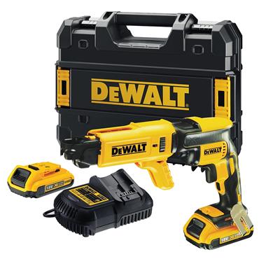 DeWALT DCF620P2K 18 Volt Brushless Collated Screwdriver Kit, 2 x 5.0Ah Batteries