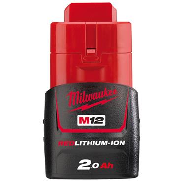 Milwaukee M12FIR38G2-252B 12 Volt Fuel 3/8" Impact Ratchet Kit, 1 x 2.0Ah Batteries 4933498938