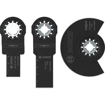 Bosch Starlock 3 Piece Multi-Tool Wood and Soft Metal Blade Set, 2608669333 