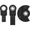 Bosch Starlock 3 Piece Multi-Tool Wood and Soft Metal Blade Set, 2608669333 