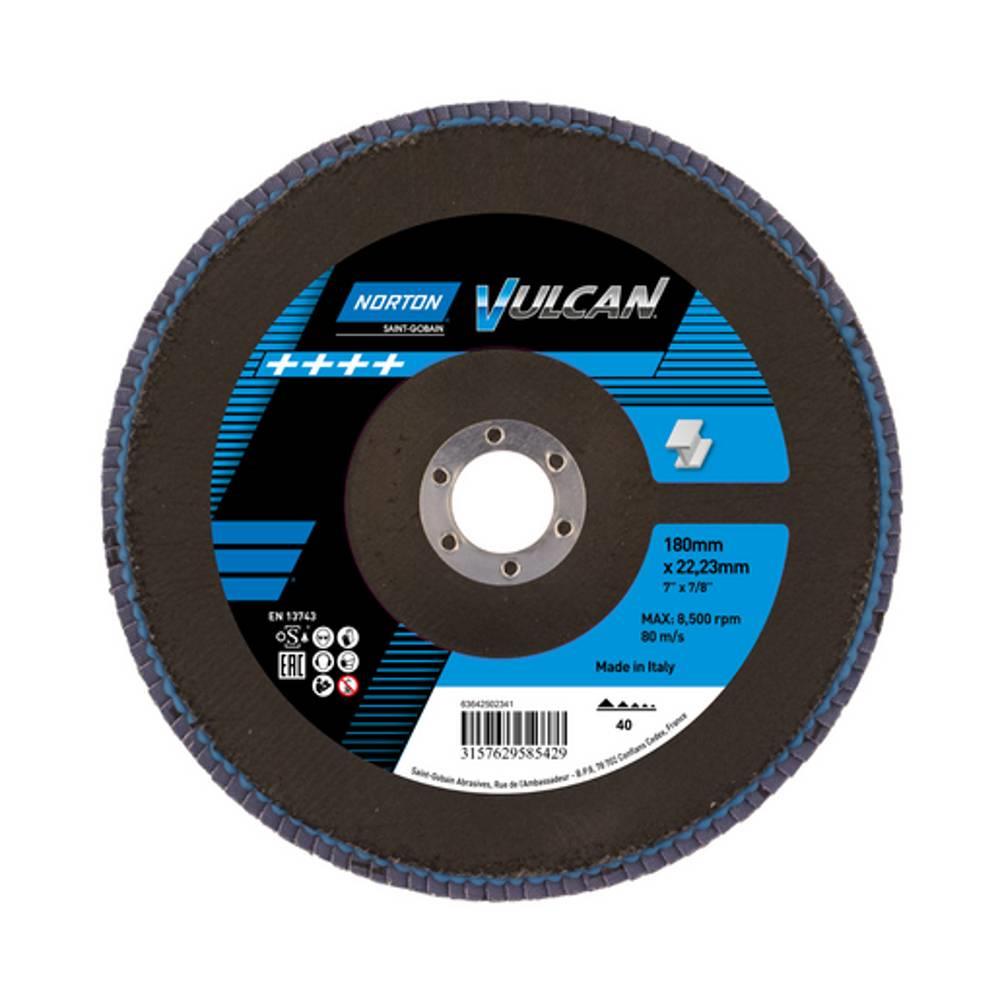 NORTON 63642502343 Vulcan Flap Disc 60 Grit, 180 x 22mm available ...