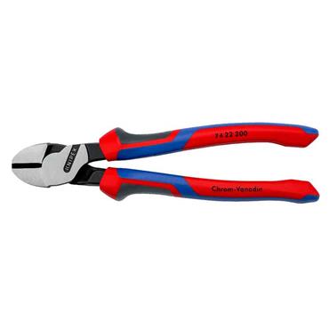 KNIPEX 74 22 200 High Leverage Diagonal Cutter with comfort handles, 200mm