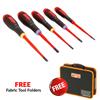 BAHCO BE-9882SL ERGO Slim VDE Insulated Slotted and Pozidriv Screwdriver Set with 3-Component Handle
