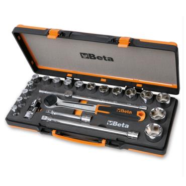 BETA 009200924 920A/C17M-17 Socket Set, 22 Piece in Metal Case