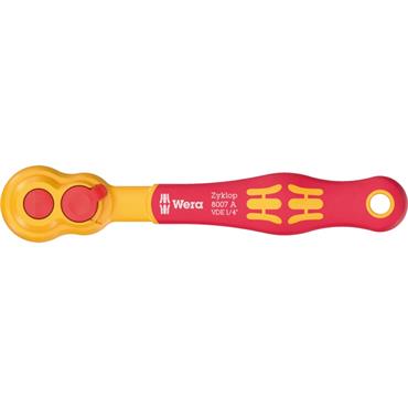 WERA 05004866001 8007 A VDE Zyklop Ratchet Insulated Wrench1/4" drive, 1/4" x 144 mm
