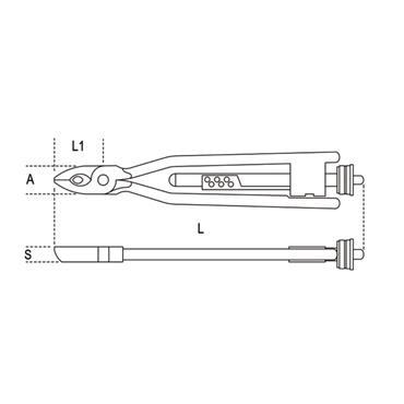 BETA 017610130 Reversible Wire Twisting Pliers with Automatic Return