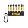 DEWALT DT7276-QZ Mixed Pozi 57mm Impact Ready FLEXTORQ Screwdriver Bit Keyring, 10 Piece Set