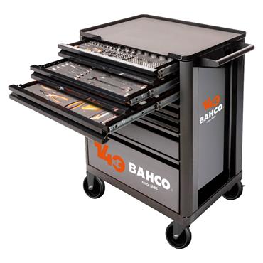 Bahco 1472K7BKFFSD140 140 Anniversary 216 Piece Tool Trolley Kit with 7 Drawers, Grey