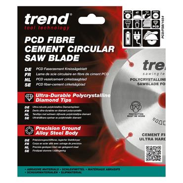 TREND 165mm X 4T X 20mm Fiberbroad Saw Blade, C1PCD/FSB/1654
