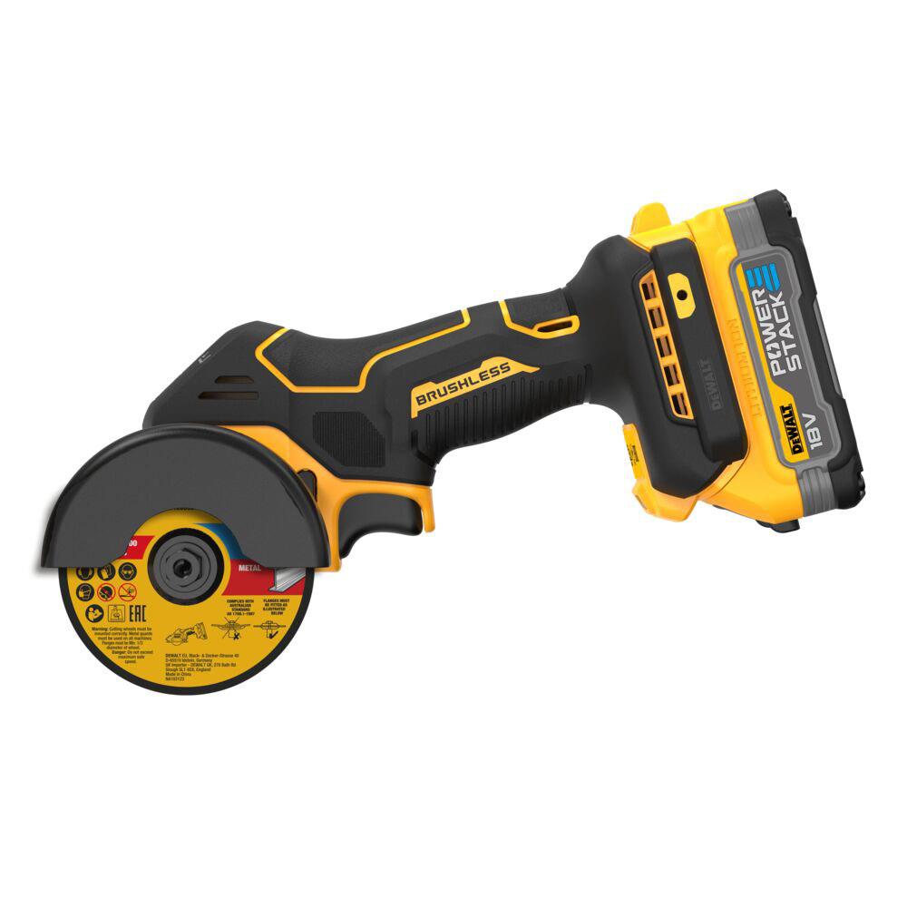 DEWALT DCS438E2T 18V XR Brushless 76mm Mini Circular/Cut Off Saw, 2x18v