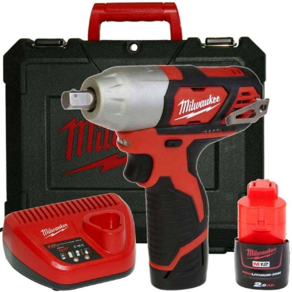 MIWALUKEE M12BIW12202C M12 SUB COMPACT 1/2" Drive Impact Wrench, 2 x 2