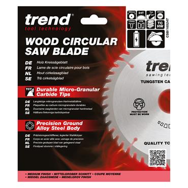 Trend 165mm x 20mm x 24T, Thin Kerf Sawblade - CSB/16524T 