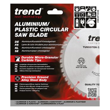 TREND 165 x 20 x 48T Craft Saw Blade Aluminium and Plastic - CSB/AP16548