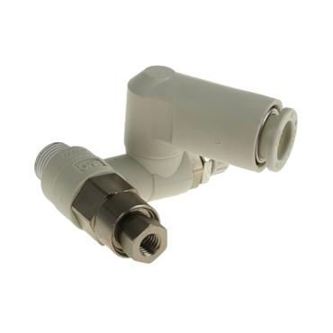 SMC ASP330F-01-08S ASP Series Threaded Flow Regulator, R 1/8 Male Inlet Port x 8mm Tube Outlet Port