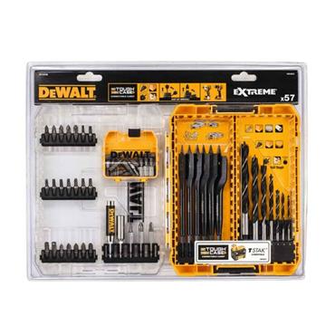 DEWALT DT70758-QZ Drill Drive Set with Brad Point and EXTREME Flatwood Bits, 57 Piece Set