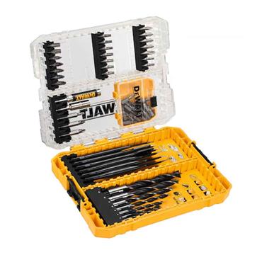 DEWALT DT70758-QZ Drill Drive Set with Brad Point and EXTREME Flatwood Bits, 57 Piece Set
