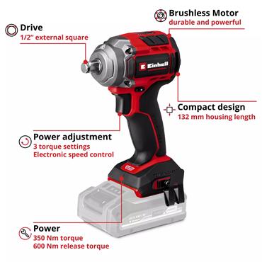 Einhell TP-CW 18/350-C Li-i BL Cordless Impact Drill Bare Unit 4510055 