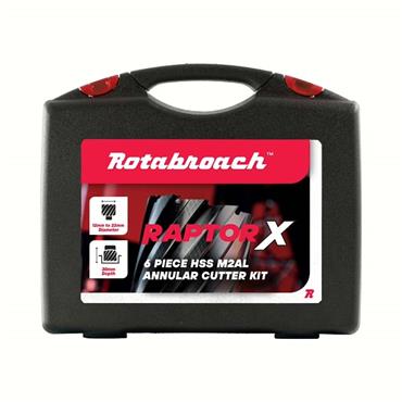Rotabroach 6 Piece Raptor X HSS Cutter Set, RAPX1222KIT