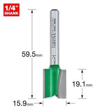 TREND TC025X1/4TC Two Flute Cutter 15.9mm diameter