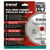 TREND TC1PCD/FSB/1604 PCD Fibre Cement Circular Saw Blade 160mm x 20mm x 4T