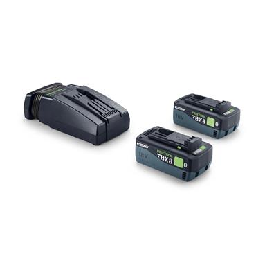 FESTOOL 578898 ENERGY SET 2 x 18V TBX8 Tabless 8.0Ah Batteries & Airstream Charger