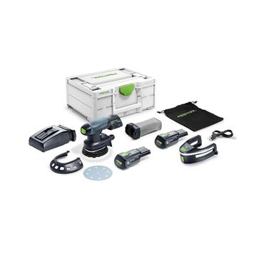 FESTOOL 578855 ETSC 125 3.0AH I-PLUS GB 18V Cordless Eccentric Sander, 1 x 3.0Ah Batter 