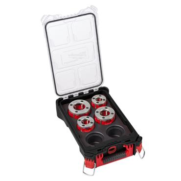 MILWAUKEE 4932480250 4 Piece BSPT Alloy Pipe Threader Die Head PackOut Kit (for M18FPT114)