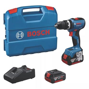BOSCH 06019N3373 GSB 18V-65 18V Combi Drill, 2 x 5.0Ah Batteries