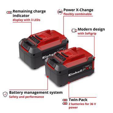 4511526 2x 18V PXC-Twinpack Battery, 5.2Ah
