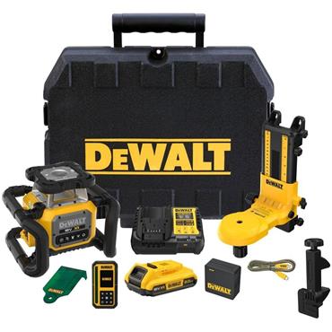 Dewalt DCLE35122GD1 18V XR Single Slope Green Rotary Laser with Beam Find, Base Kit