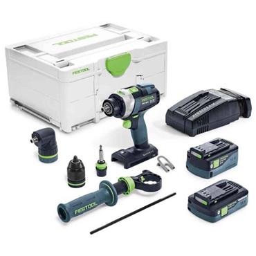 Festool 577249 Cordless Percussion Drill QUADRIVE TPC 18/4 5,0/4,0 I-Set SCA