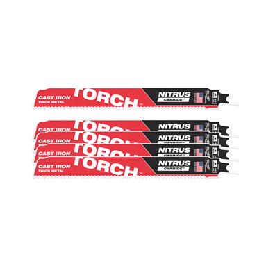 MILWAUKEE 48476552 Metal Heavy Duty TORCH with NITRUS CARBIDE, 230mm x 10 TPI, Pack of 5